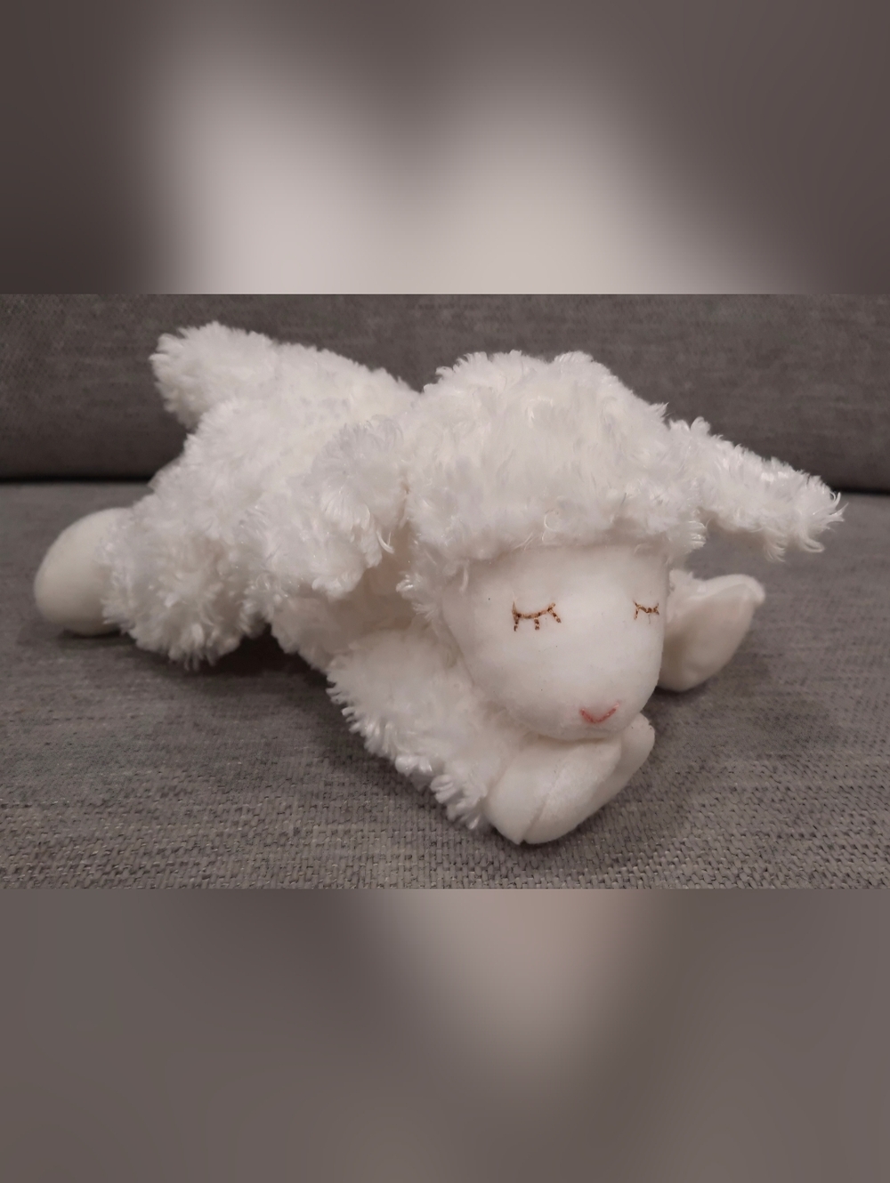 Baby Gund Winky Lamb Sheep White Rattle 8" Plush Stuffed Animal